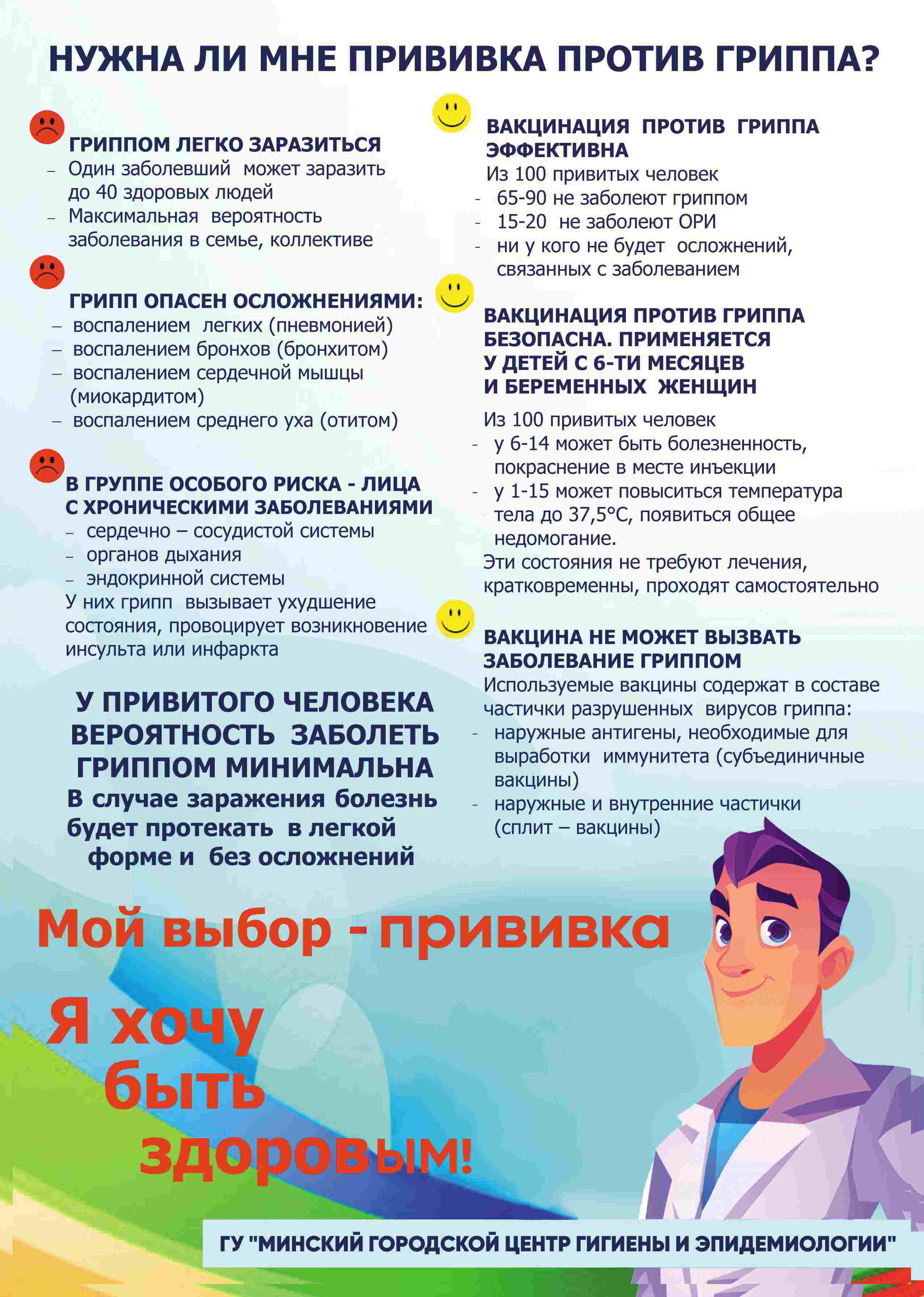 Нужна ли прививка против гриппа? - COVID-19 и грипп - УЗ 